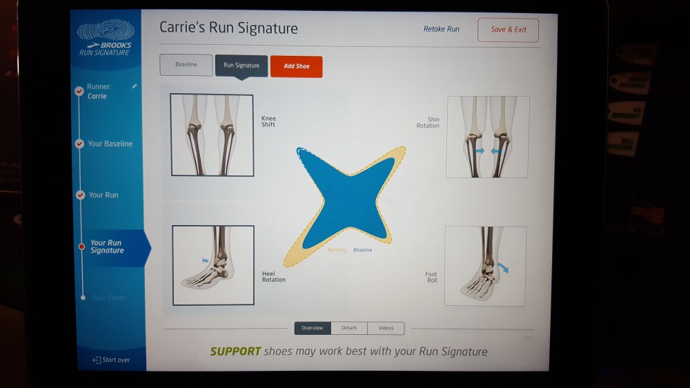 Baseline v Run signature